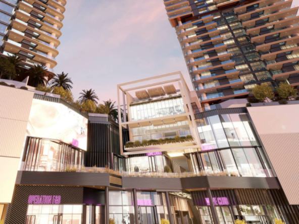 Modern architectural design of Mercer House in Uptown Dubai