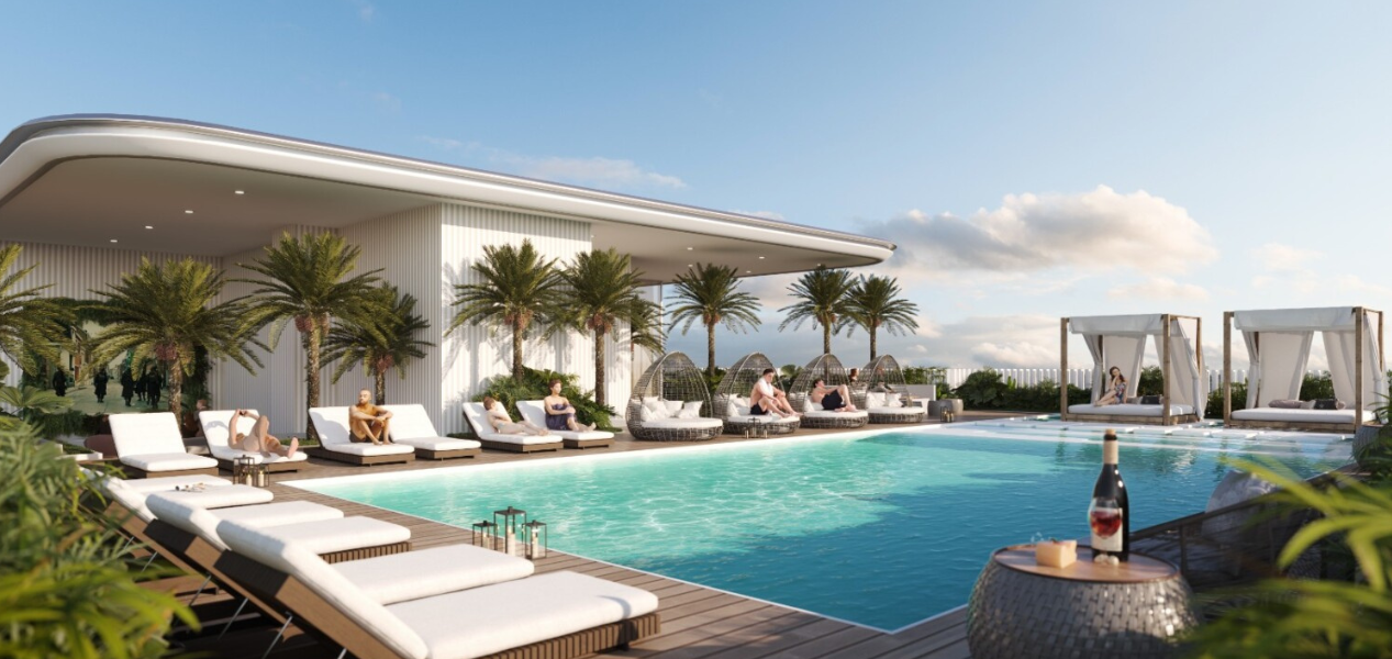 Relaxing rooftop experience at smart apartments in Dubailand by Imtiaz