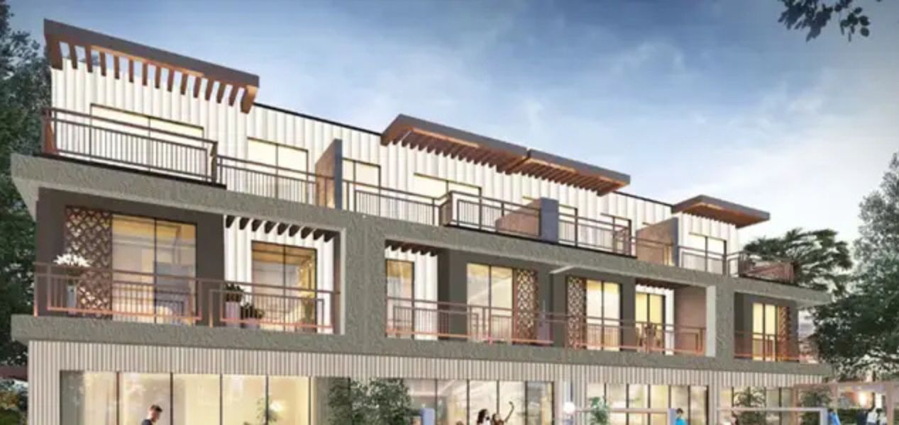 Camelia Villas Damac Hills modern villa facade with large balconies