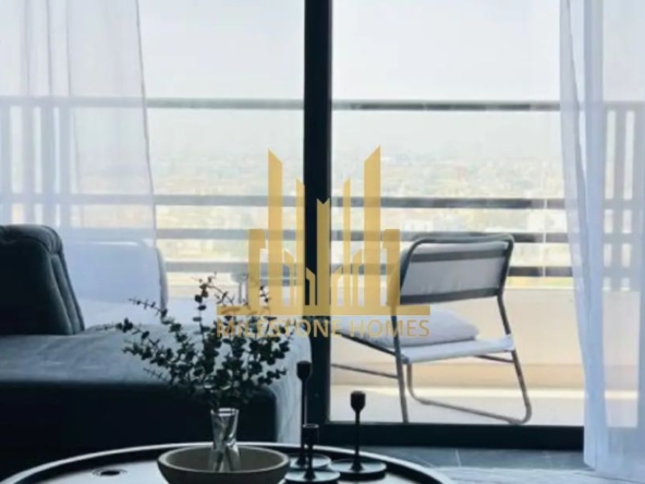 Balcony view from Furnished Apartment Arjan Dubai