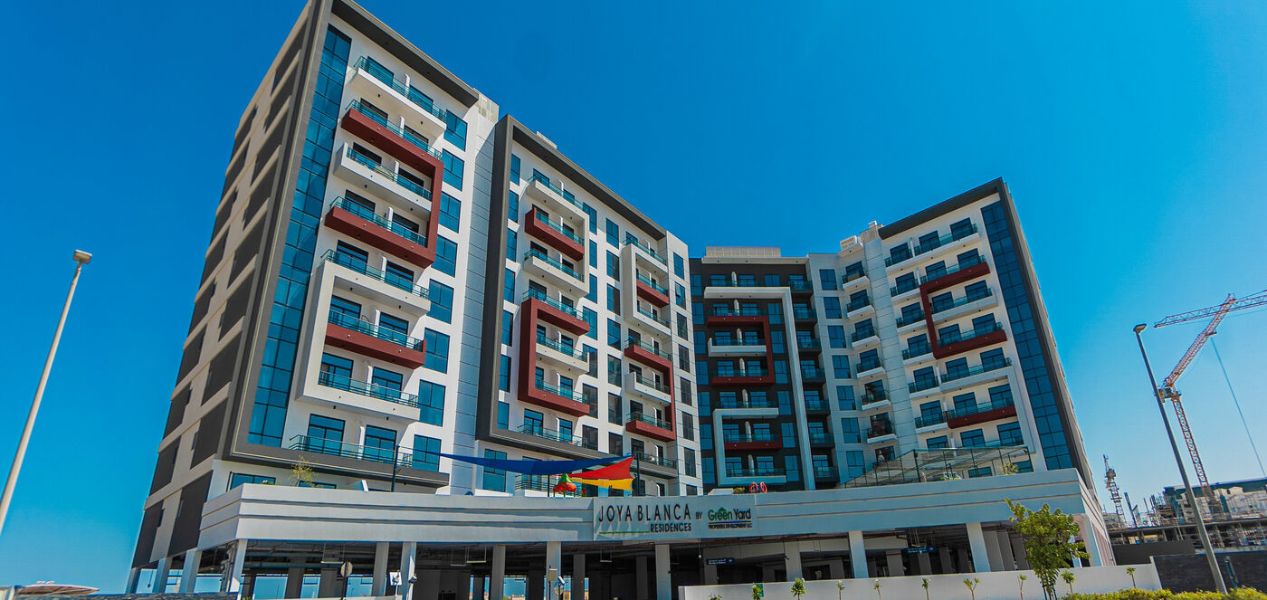 Building exterior of Joya Blanca Furnished Apartment Arjan Dubai