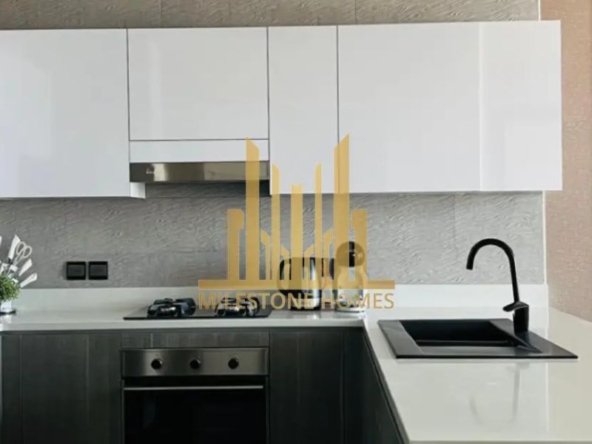 Modern kitchen in Furnished Apartment Arjan Dubai