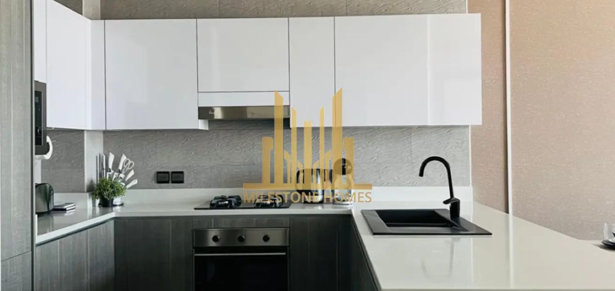 Modern kitchen in Furnished Apartment Arjan Dubai