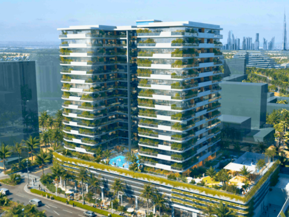 Skyline-facing view from Forest City Tower Majan