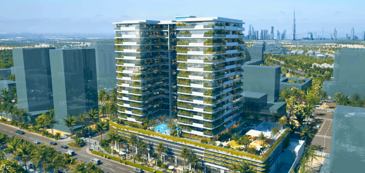 Skyline-facing view from Forest City Tower Majan