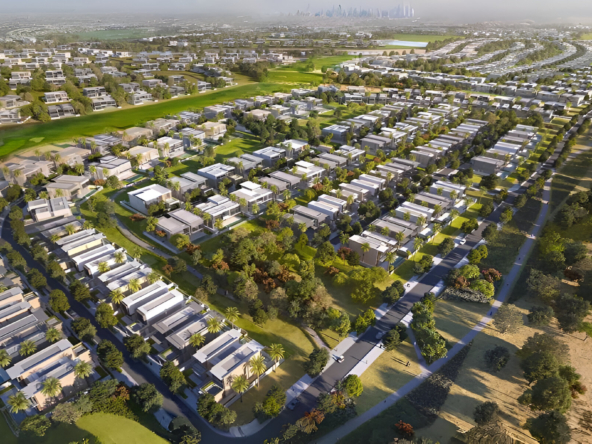 5-Bed Villa Dubai Hills community with modern homes, green landscapes, and nearby golf course