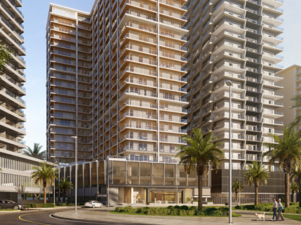 Exterior view of Binghatti Starlight Al Jaddaf residential apartments in Dubai