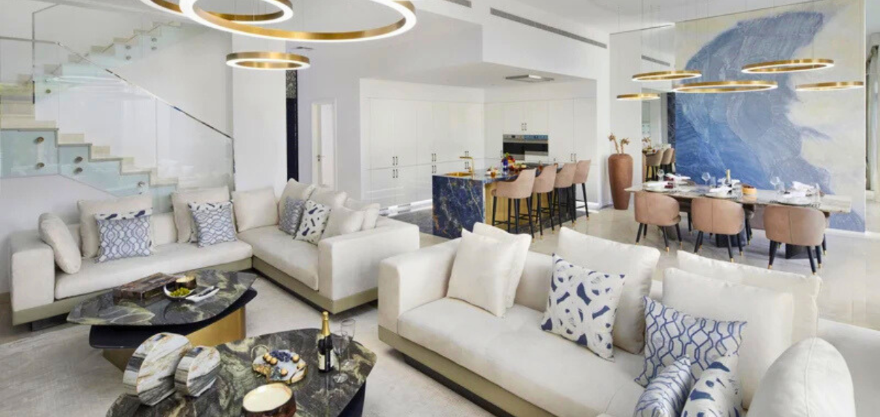 Duplex-style interiors in Forest City Tower Majan residence