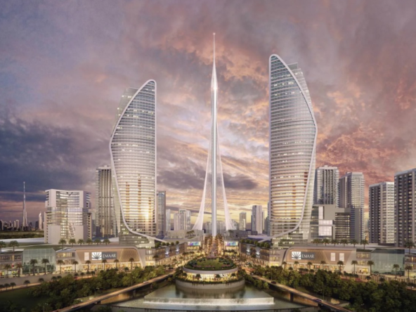 Future Dubai Creek Tower project by Emaar, boosting area investment