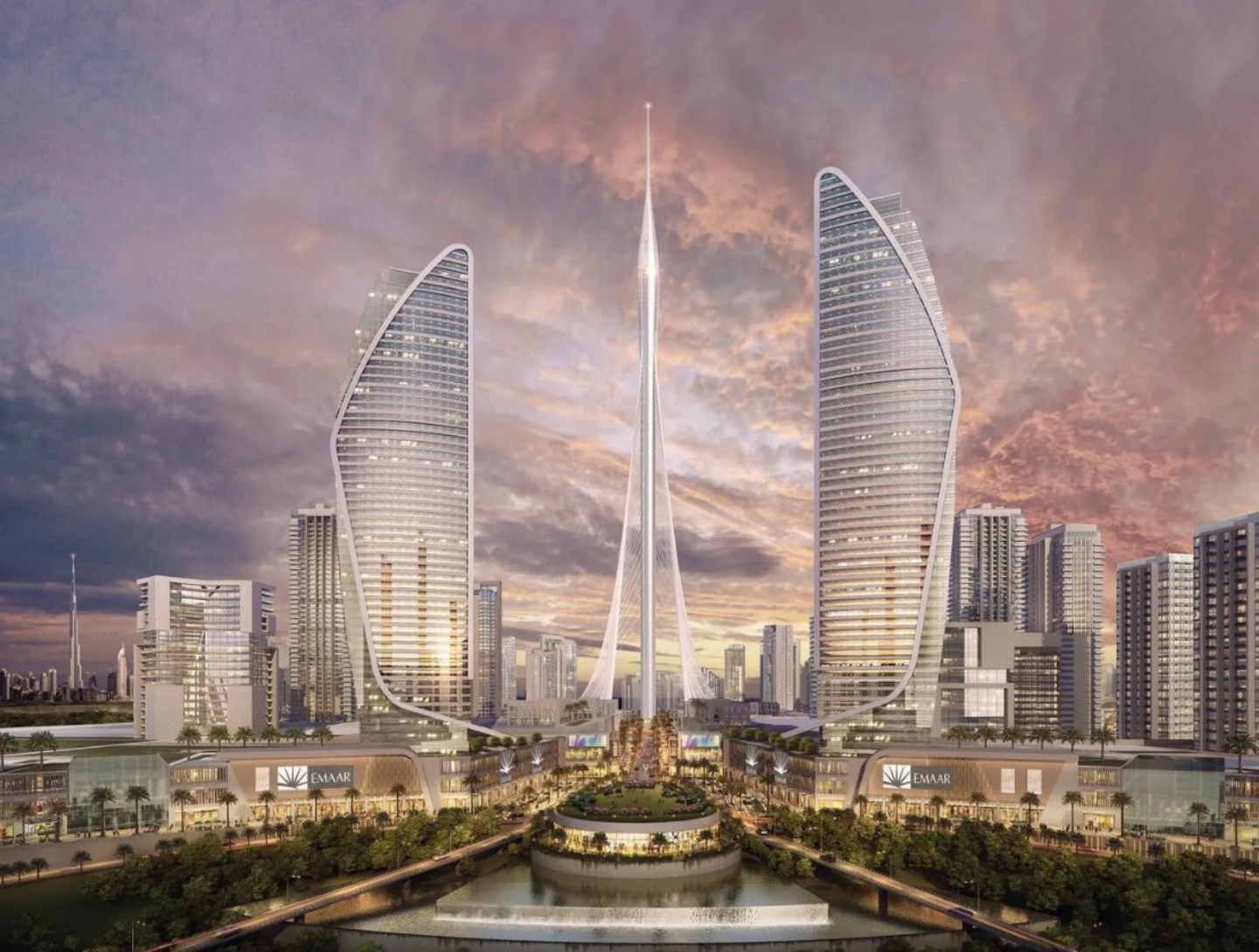 Future Dubai Creek Tower project by Emaar, boosting area investment