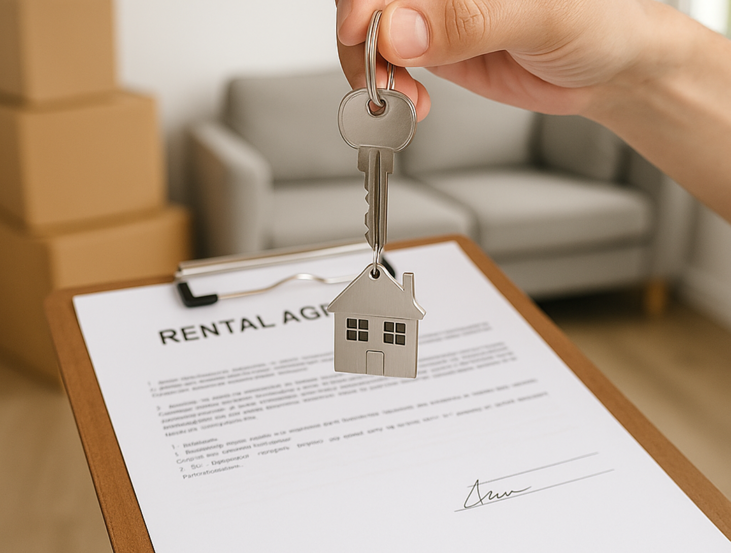 Ending tenancy in Dubai with rental agreement and house keys