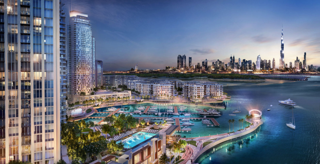 Luxury residential and marina views in Dubai Creek Harbour for investment

