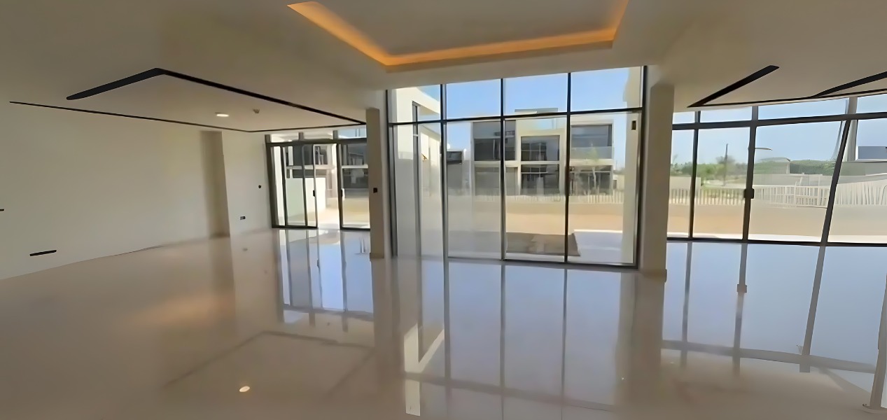 Open-plan layout with large windows in 5-Bed Villa Dubai Hills