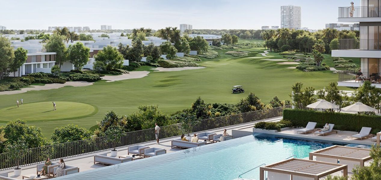 Park and green spaces near Golf Meadow Emaar South homes