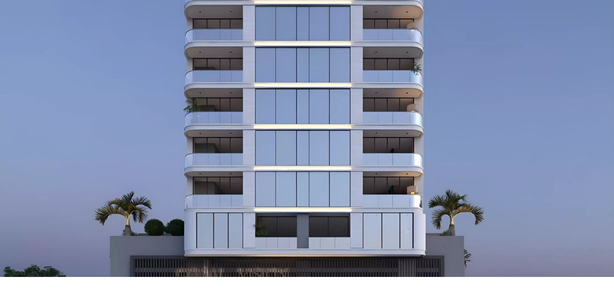 Front elevation of Coral by Vision at Al Satwa Dubai showcasing modern architectural design.