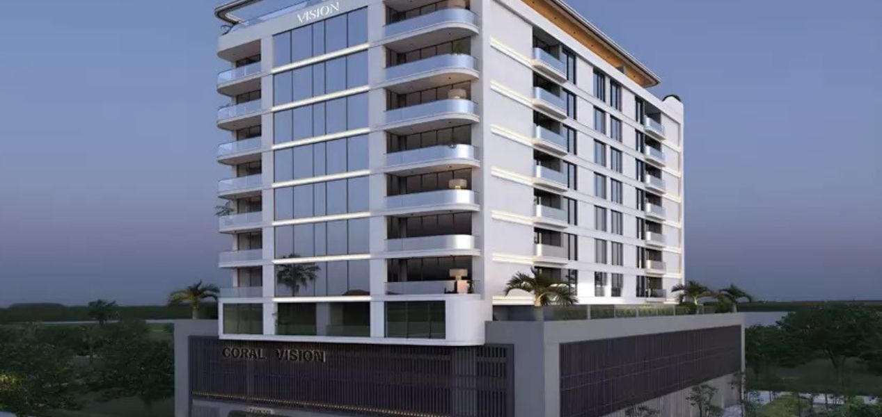Coral by Vision at Al Satwa Dubai luxury apartments with premium glass-fronted design.