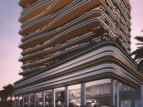 Exterior view of Binghatti Skyblade Downtown Dubai showcasing modern architectural design