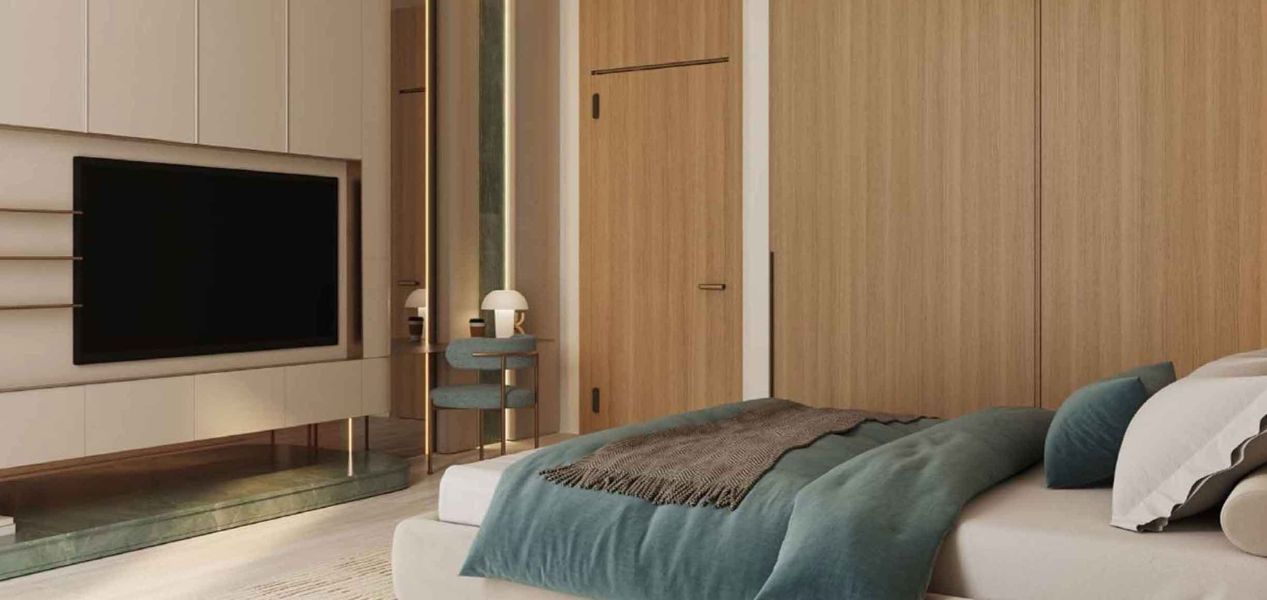 Luxury bedroom design inside Binghatti Skyblade Downtown Dubai apartments