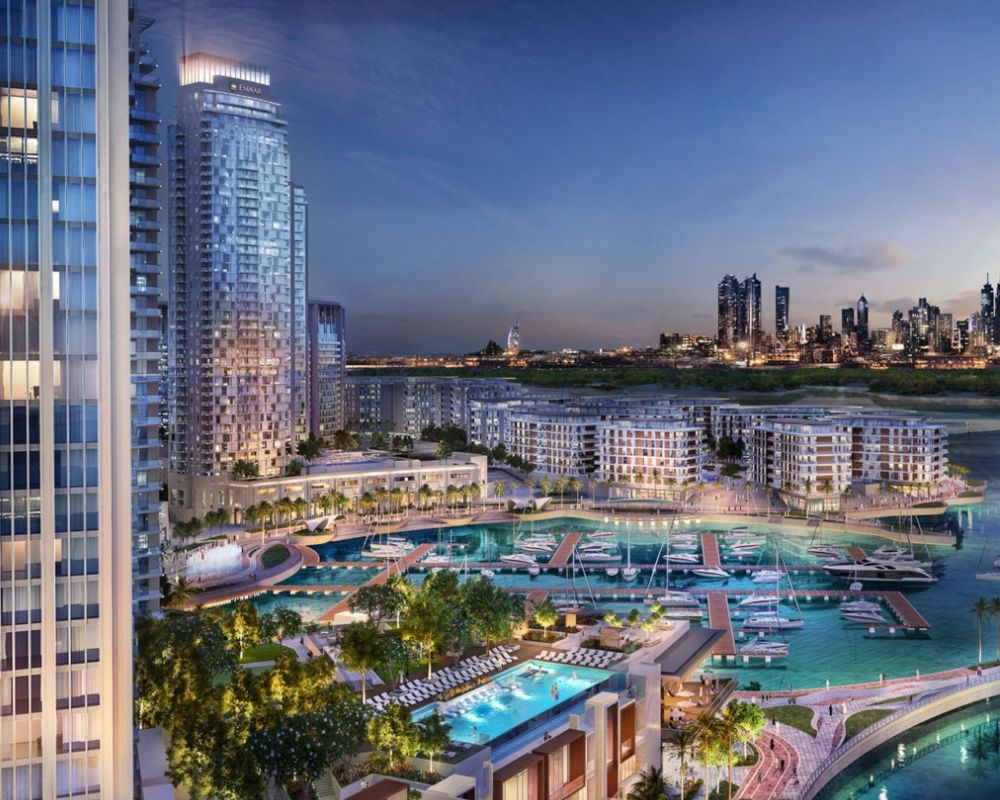 aerial view of Properties in Dubai Creek Harbour