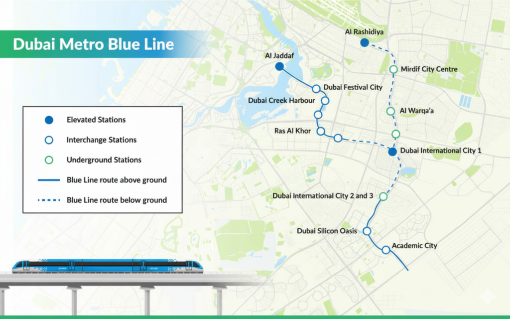 Best areas to live in Dubai for short commute – Metro access map