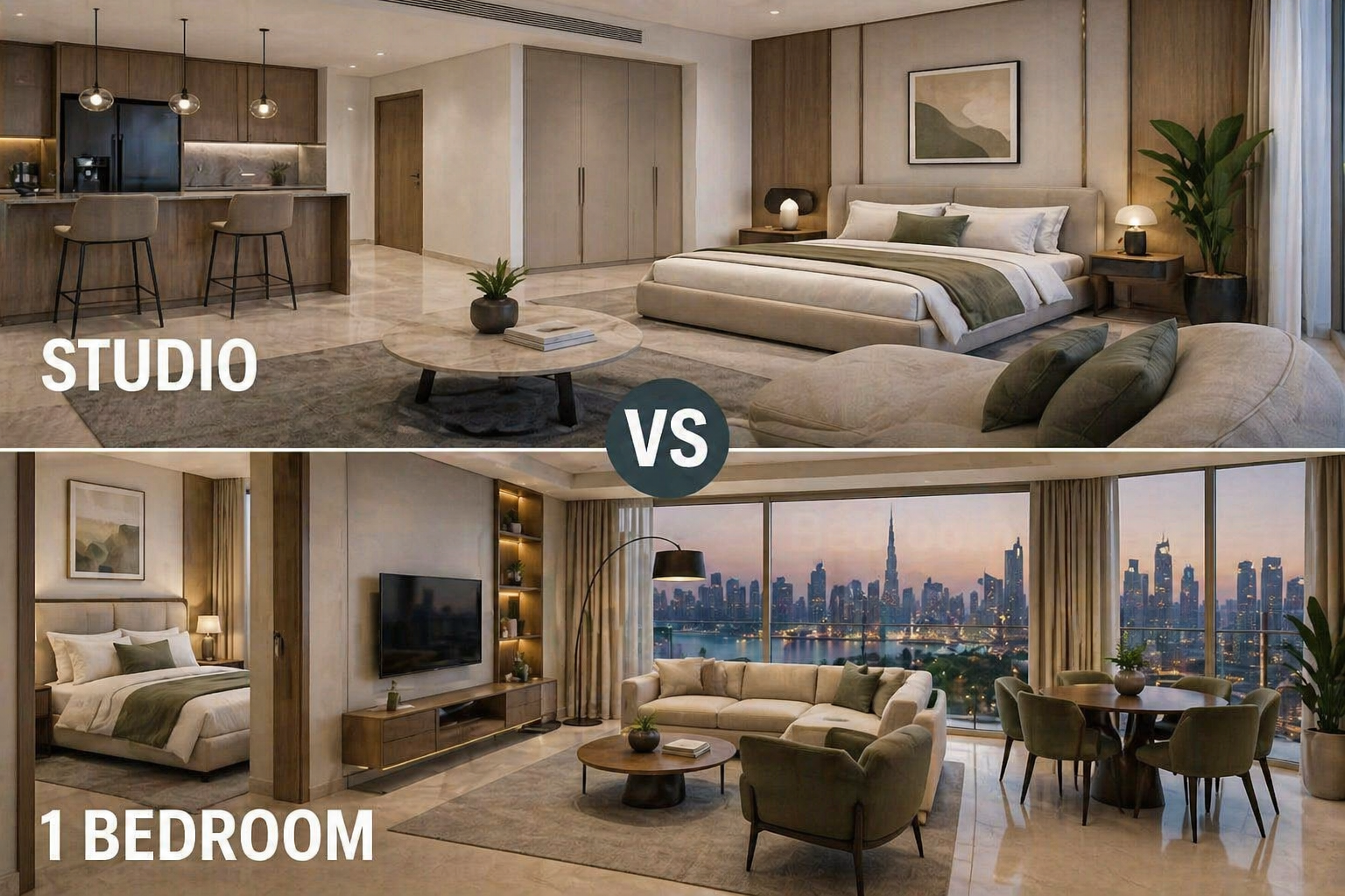 Studio vs 1‑Bedroom Apartments in Dubai