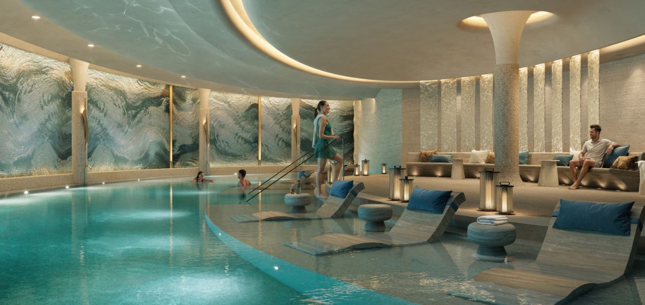 Salva by Emaar at The Heights poolside amenities